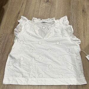 Elegant White Ruffle Sleeve Blouse